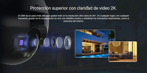 Imagen 4 de 7 de Camara Ip Pt Ezviz C8w 2k 4mp Ai Audio Noctura Color Wifi