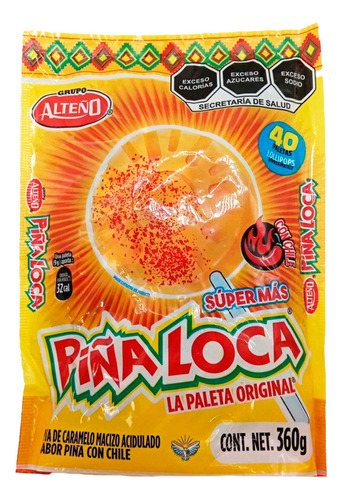 Paleta Alteño Pina Loca Super Mas 40 Piezas