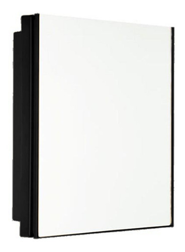 Espelho Armário P/ Banheiro Astra A41 Pvc Preto Completo
