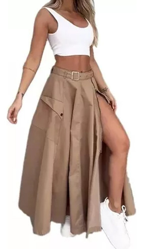 Conjunto Sin Mangas De Dos Piezas Con Chaleco De Falda Con A