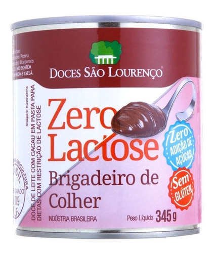 Brigadeiro De Colher Zero/zero São Lourenço 345g Unidade