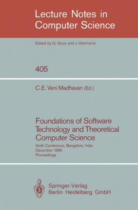 Libro Foundations Of Software Technology And Theoretical ...