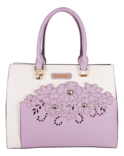 Bolsa Cuadrada Nicole Leecorte Laser Y Bordado Ss22 Color Lila