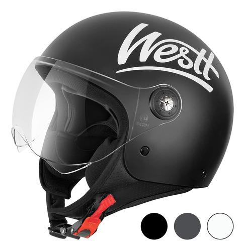 Westt Casco De Cara Abierta  Casco De Motocicleta Ciclomoto