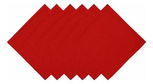 Servilletas De Te-la Yourmantel De Algodón (rojo, 20 X Bbk2