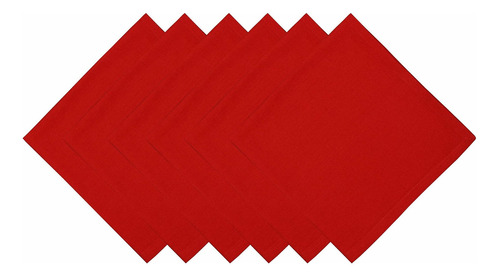 Servilletas De Te-la Yourmantel De Algodón (rojo, 20 X  Bbk2