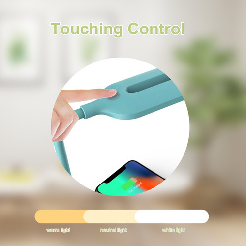 Lámpara De Escritorio Led Con Carga Inalámbrica, Control, 3