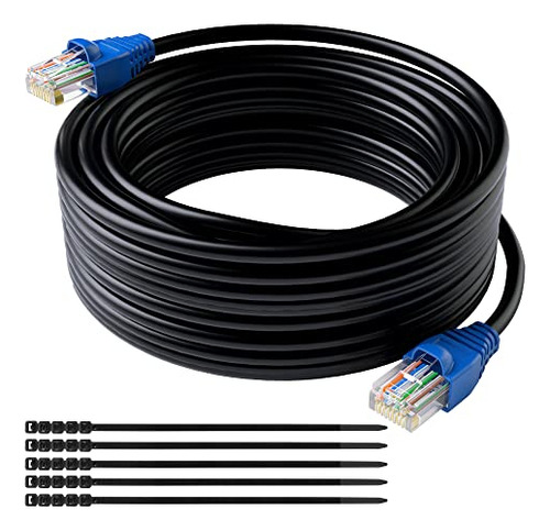 Cat5e Outdoor Ethernet Cable Heavy Duty 75 Feet Indoor Cat 5