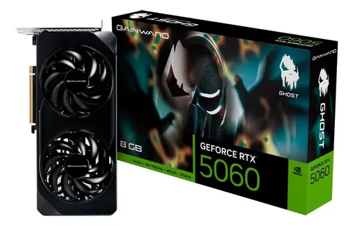 新品未開封 正規品 GAINWARD RTX 5060 GHOST 8GB Placa de Vídeo Gainward RTX 5060 Ghost 8GB GDDR7 Nvidia 128 bit