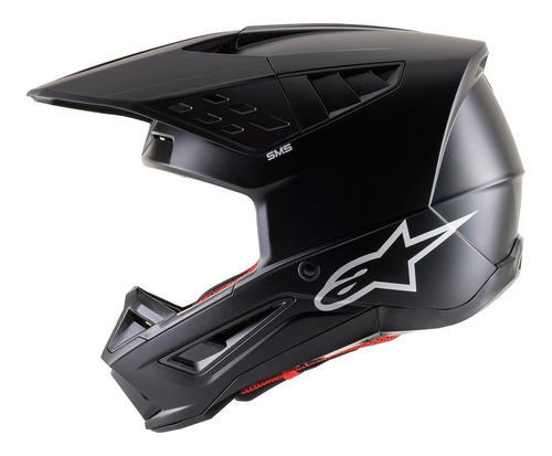 Casco Moto Cross Alpinestars S-m5 Solid Black Solomototeam