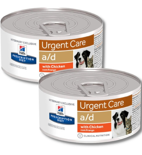 Ração Úmida Lata Hills Cães E Gatos A/d 156 Gr Kit Com 02 Un