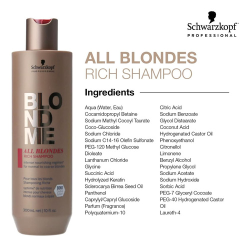 Blondme All Blondes Rich Shampoo ' Regime Nutritivo E Hidrat