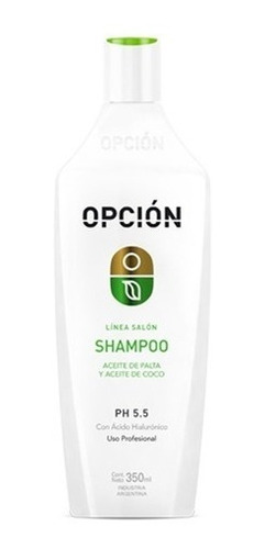 Shampoo Aceite Palta Coco Hialuronico Ph 5.5 Opcion 350 Ml 