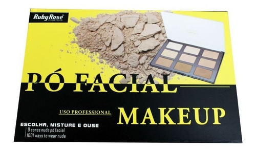Imagem 3 de 4 de Kit Ruby Rose Paleta De Pó + Paleta De Contorno Luisance Top