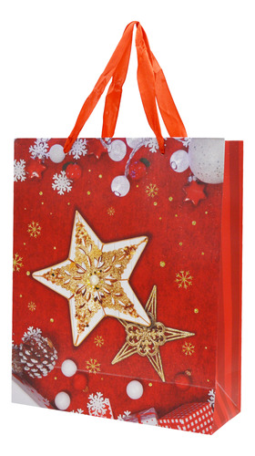 Bolsa De Regalo Plegable Sorpresa Diseño Navidad M 26x32cm