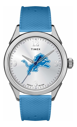 Reloj Mujer Timex Twzfliowk Cuarzo Pulso Azul En Silicona