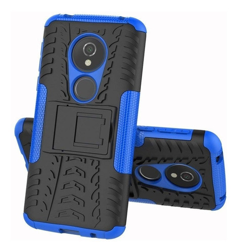 Capa Capinha Hybrid Moto G6 Play Armadura Anti Impacto Full Cor Azul