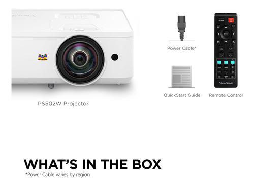 Proyector Viewsonic Ps502w, 4000 Lúmenes, Wxga, Alcance Cort
