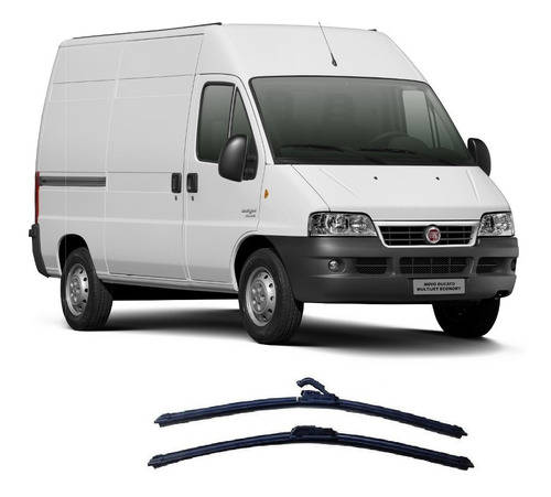 Kit 02 Palhetas Limp Parabrisa Dianteir Fiat Ducato Até 2015