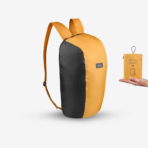 Mochila 10 Litros Trekking Viaje Travel 100 Amarillo Forclaz