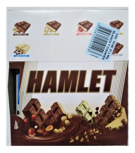 Caja Hamlet Chocolates Cookies Y Leche X21 Unidades