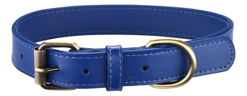 Collares De Cuero Azul Rinoceronte Negro Para Perros - Colla