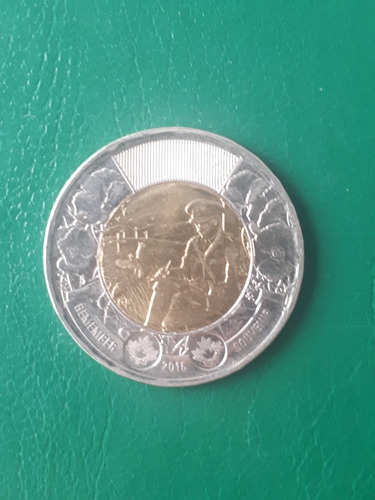 Moneda Canadá 2015 2 Dólares Bimetalica, Campos De Flandes