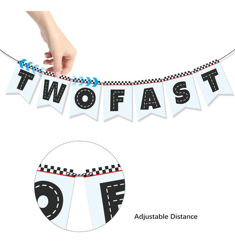 Banner De Fexichuji Two Fast Birthday, Fiesta Temática De Ca