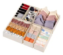 Comprar Organizadores De Ropa Interior De 6 Divisores Beige