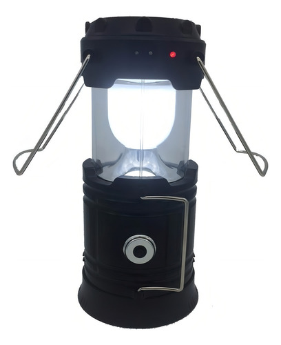 Lampiao Solar Lanterna De Emergencia Led Recarrega Celular Cor Dourado