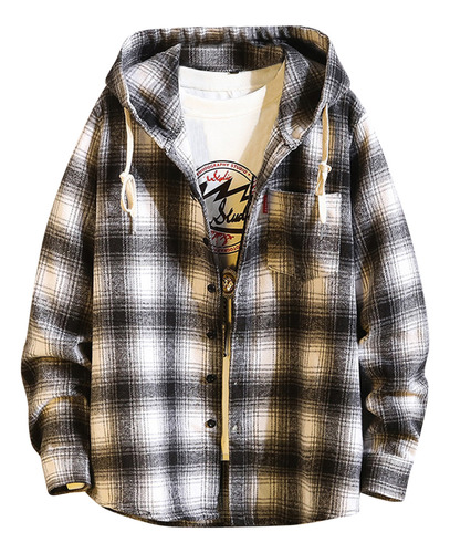 Chaqueta N Para Hombre, Nueva Camisa Casual A Cuadros, Holga