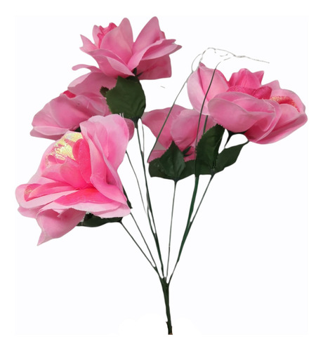 Ramo Rosa Naturaleza Artificial Flores Decoracion 39cm