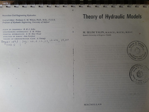 Theory Of Hydraulic Models, M. Selim Yalin, En Físico