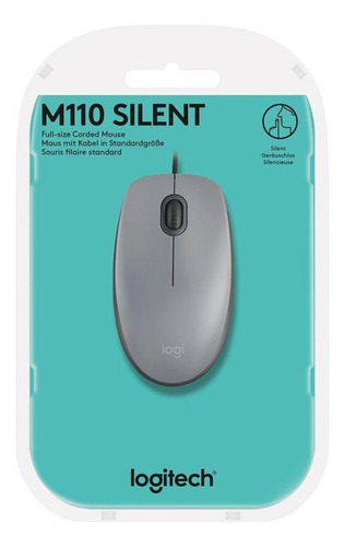 Mouse Logitech M110 Silent Optico Usb Silver