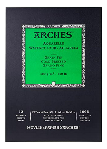 Arcos Acuarela Papel De Pista, De 140 Libras, Cold Press, 11