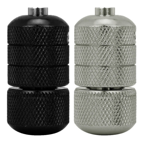 Grip De Tatuaje Para Aguja Ajustable De Aluminio Color Plateado