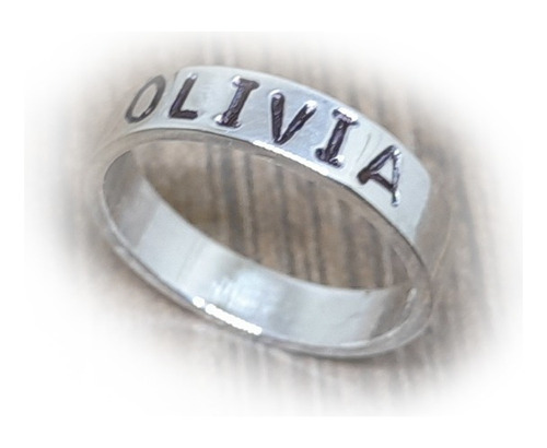 Anillo Cinta Con Nombre - Plata 925 - A096