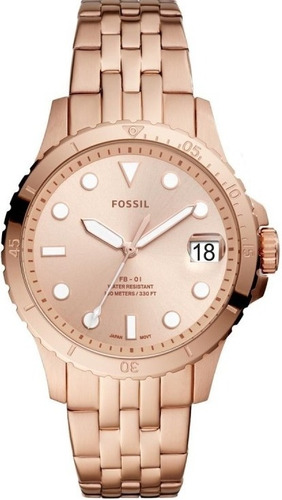 Reloj Fossil Es4748 Dama 100% Original Acero Inoxidable Color de la correa Oro rosa Color del bisel Oro rosa