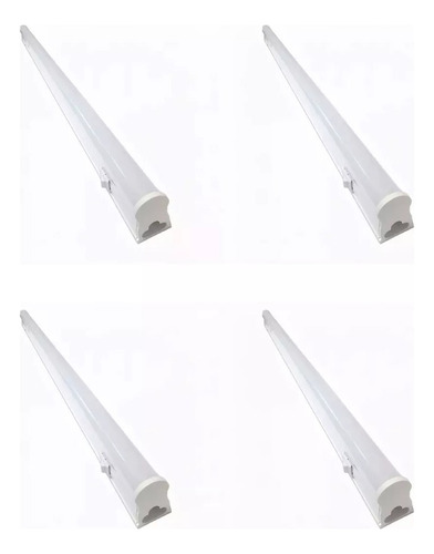 Pack 4 Tubos Led Con Interruptor 60cm 9w Luz Fría