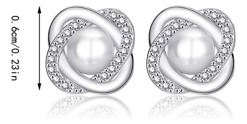 Pendientes De Perlas Chapados Para Mujer, Pinzas Para Orejas