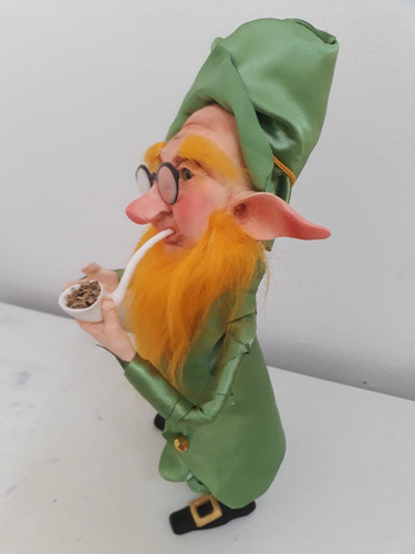 Duende Leprechaun Irlandes Articulado Verde