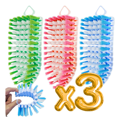 3 Cepillo Flexible Limpieza Esquina Fregadero Cocina Lavabo