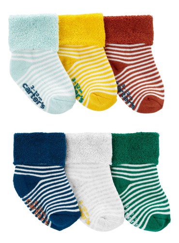 Paquete De 6 Pares De Calcetines De Bebé 1p1457 | Carters ®