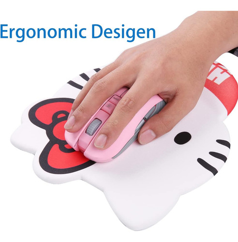 Linda Alfombrilla De Raton Hello Kitty Con Soporte Para L...