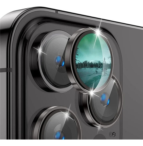 Protector Lente De Camara Metálico Para Iphone Pro / Pro Max Negro Iphone 13 Pro / Pro Max