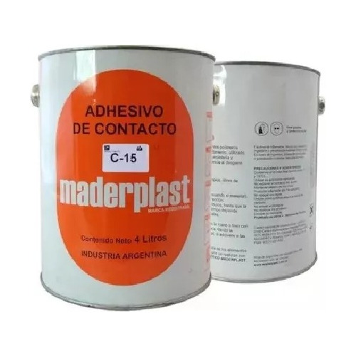 Adhesivo Cemento De Contacto 4 Kg C-15 Maderplast