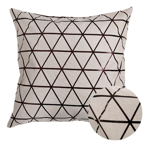 Deconovo Foil Print Pillow Cover Recycled Cotton Cushion Cov