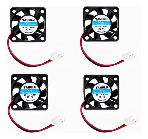 4pcs 3d Printer Fan 12v, 40mm 12 Volt Fan 0.08a Dc Mini Qui.