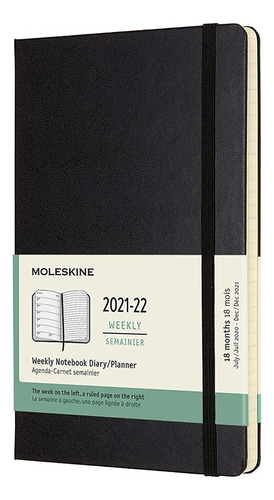 Moleskine Agenda Semanal Clasica Mes Tapa Dura Color Negro