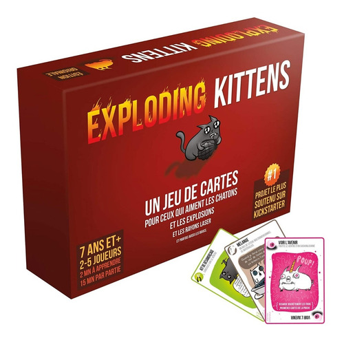 Gatitos Explosivos Exploding Kittens Tarjeta Juego De Mesa